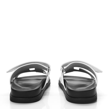 Hermes Calfskin Womens Chypre Sandals 36.5 White 5 of 9