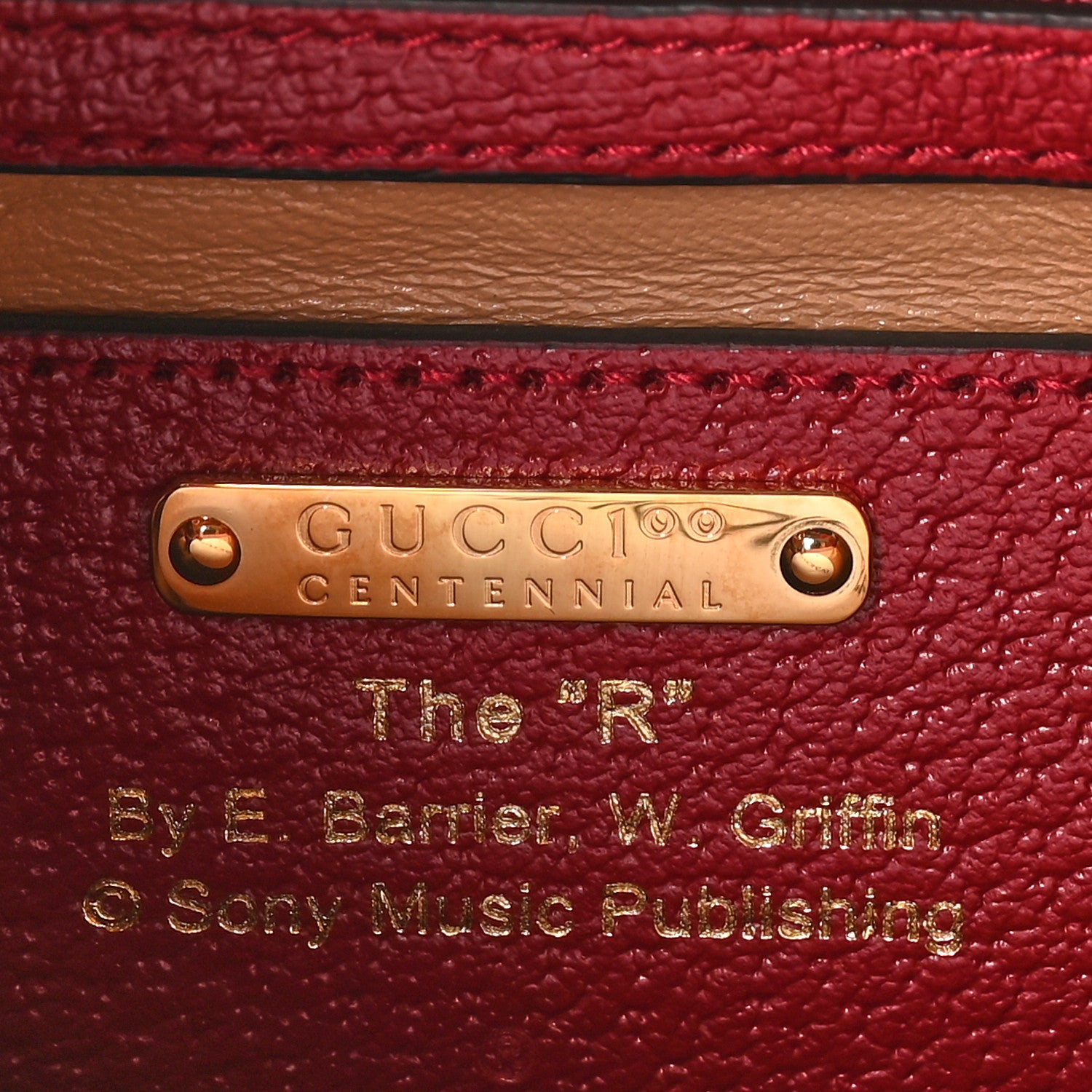 Gucci Canvas Calfskin 100 Centennial Music Small Jackie 1961 Hobo Ivory Red 8 of 9