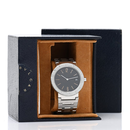 Bulgari Stainless Steel 33mm Quartz Watch Black 5 of 5
