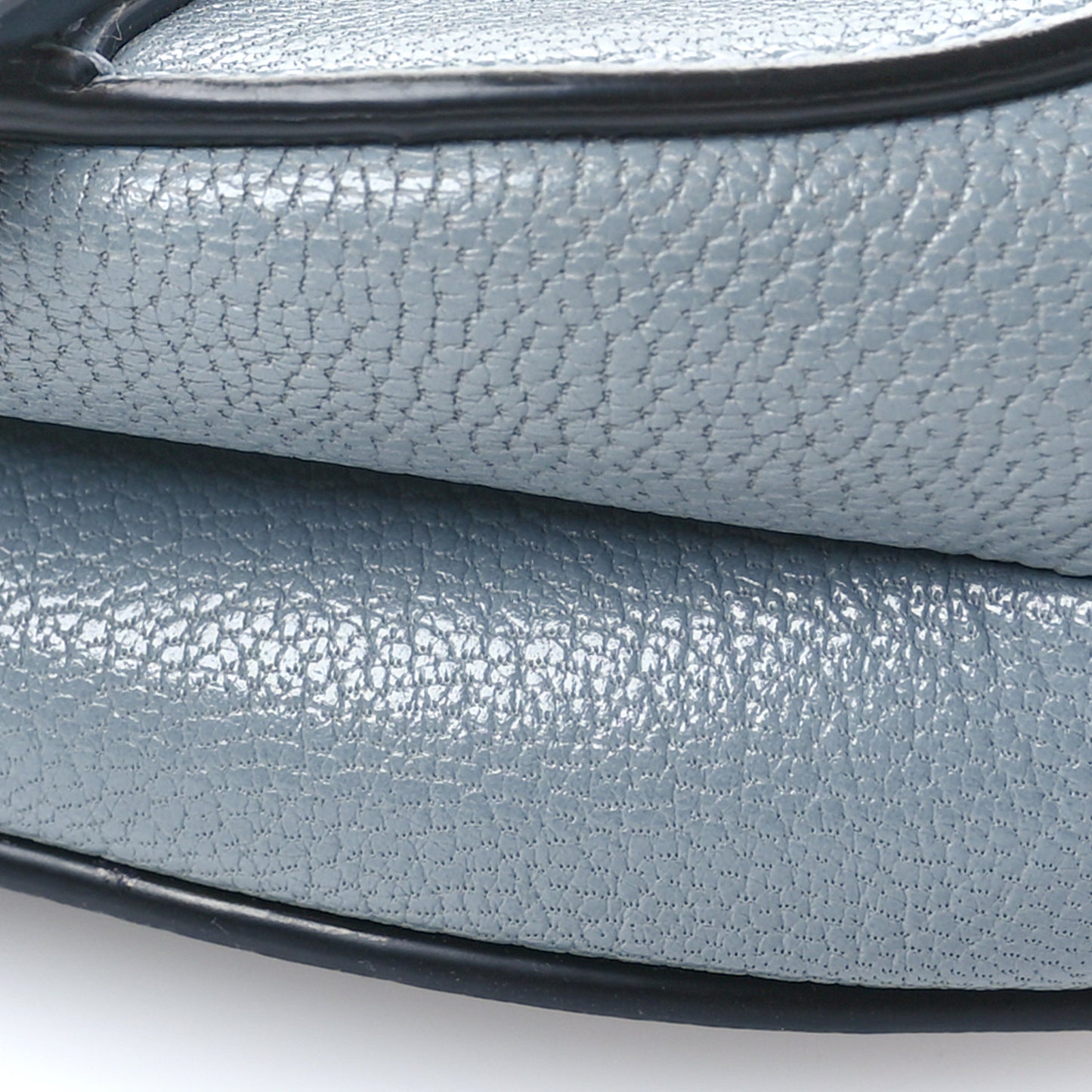 Goatskin Micro Saddle Bag Cloud Blue