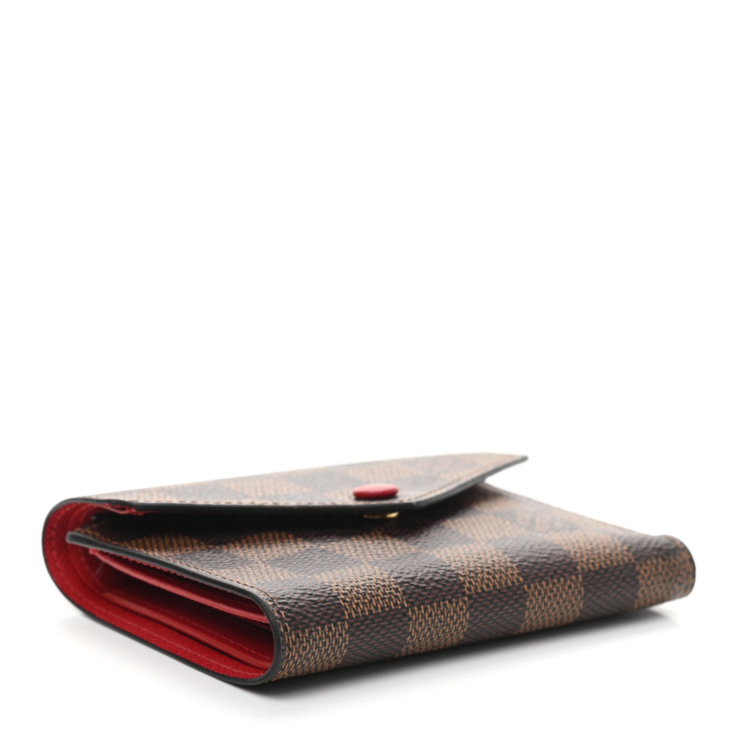 Louis Vuitton Damier Ebene Victorine Wallet Red 4 of 7