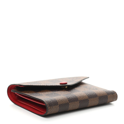 Louis Vuitton Damier Ebene Victorine Wallet Red 4 of 7