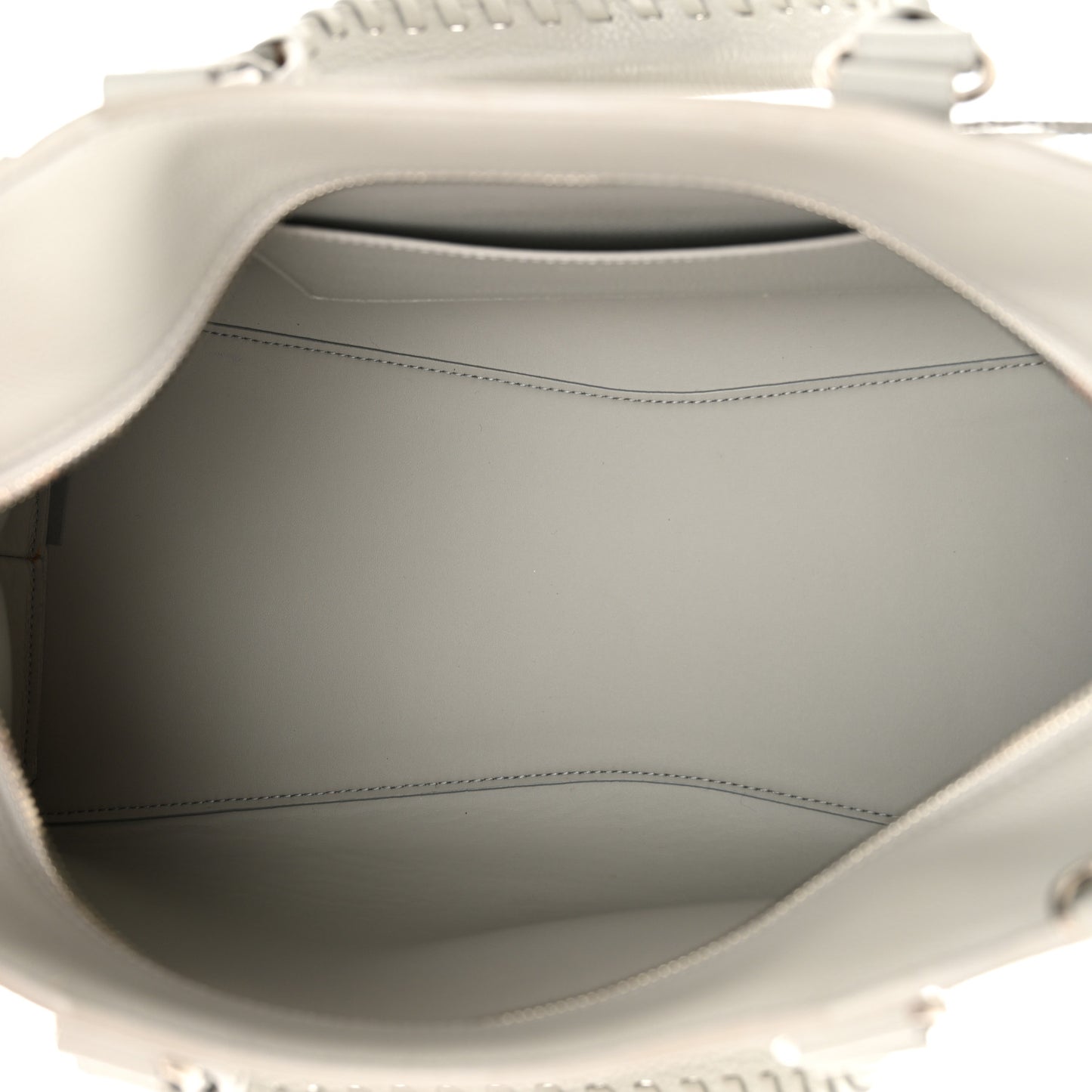 Grained Calfskin Silver Hardware Neo Classic City Light Grey