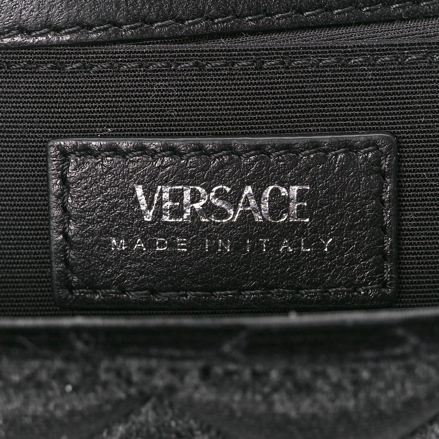 Versace Velvet Quilted Icon Crossbody Bag Black 6 of 12