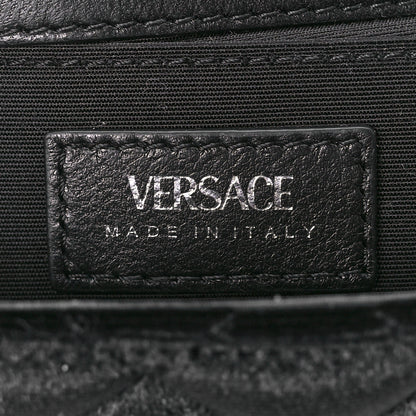 Versace Velvet Quilted Icon Crossbody Bag Black 6 of 12