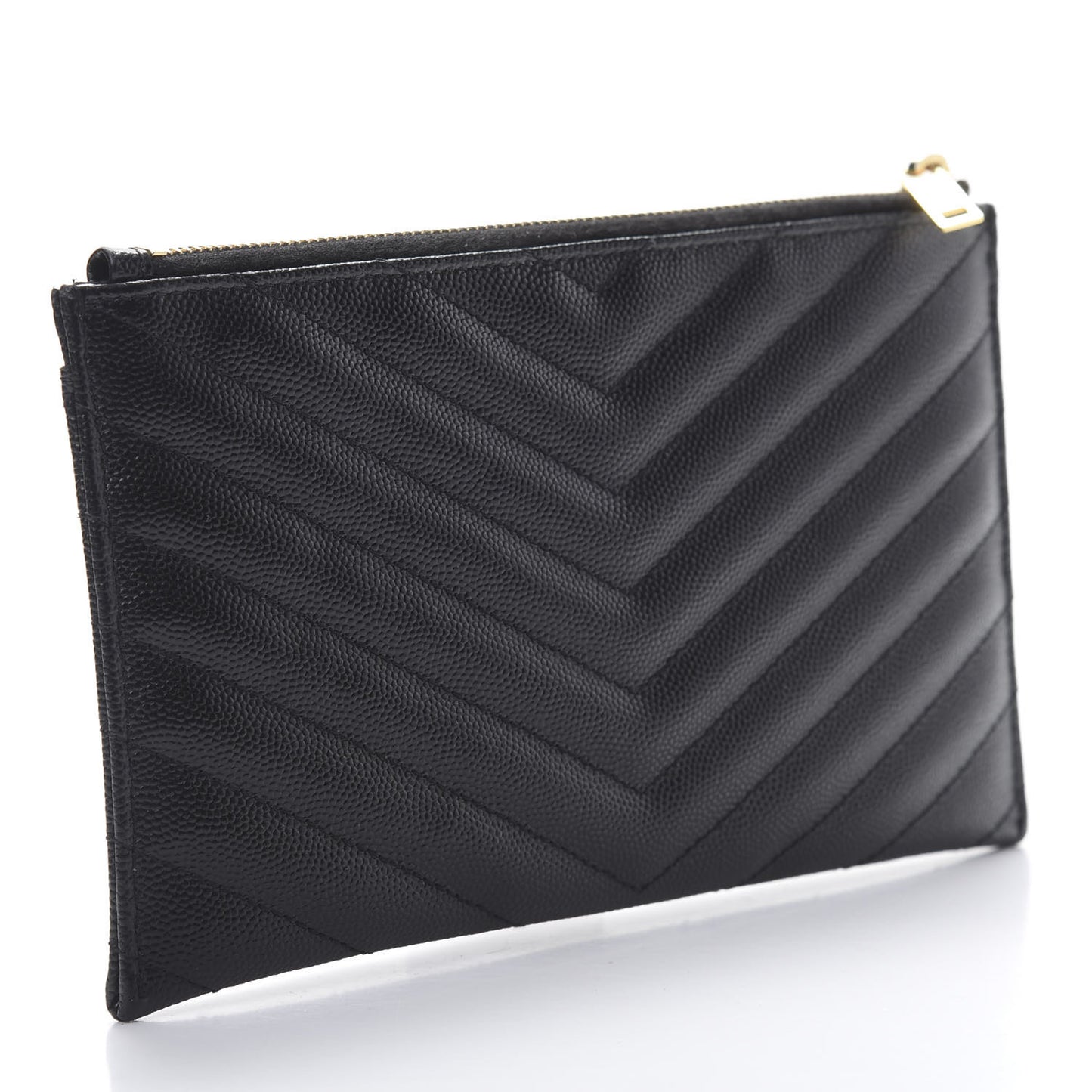 Grain De Poudre Chevron Monogram Bill Pouch Black