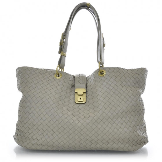 Nappa Intrecciato Large Capri Tote Limo