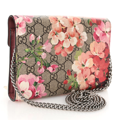Gucci GG Supreme Monogram Blooms Mini Dionysus Chain Wallet Beige Multicolor Dry Rose 3 of 10