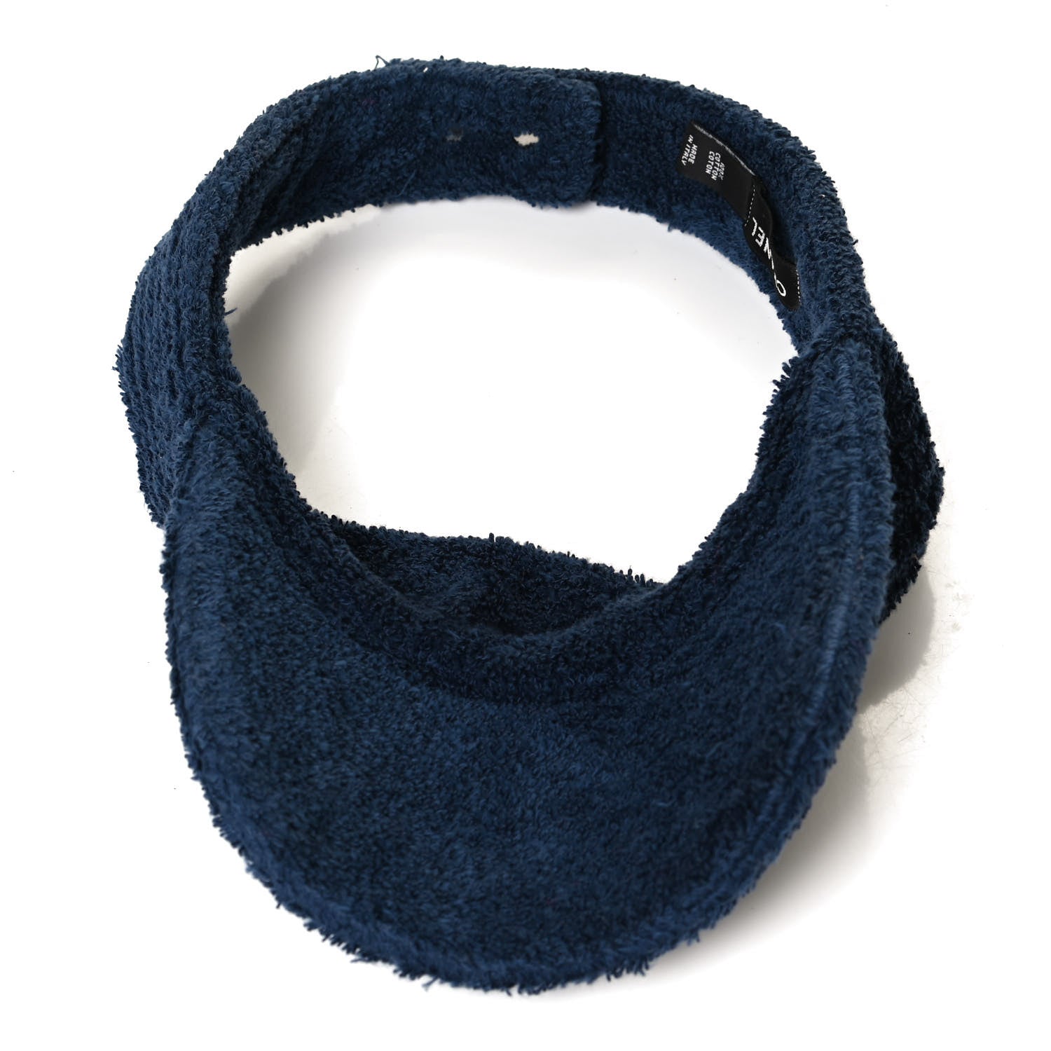 Chanel Cotton Terrycloth CC Visor Blue 6 of 7