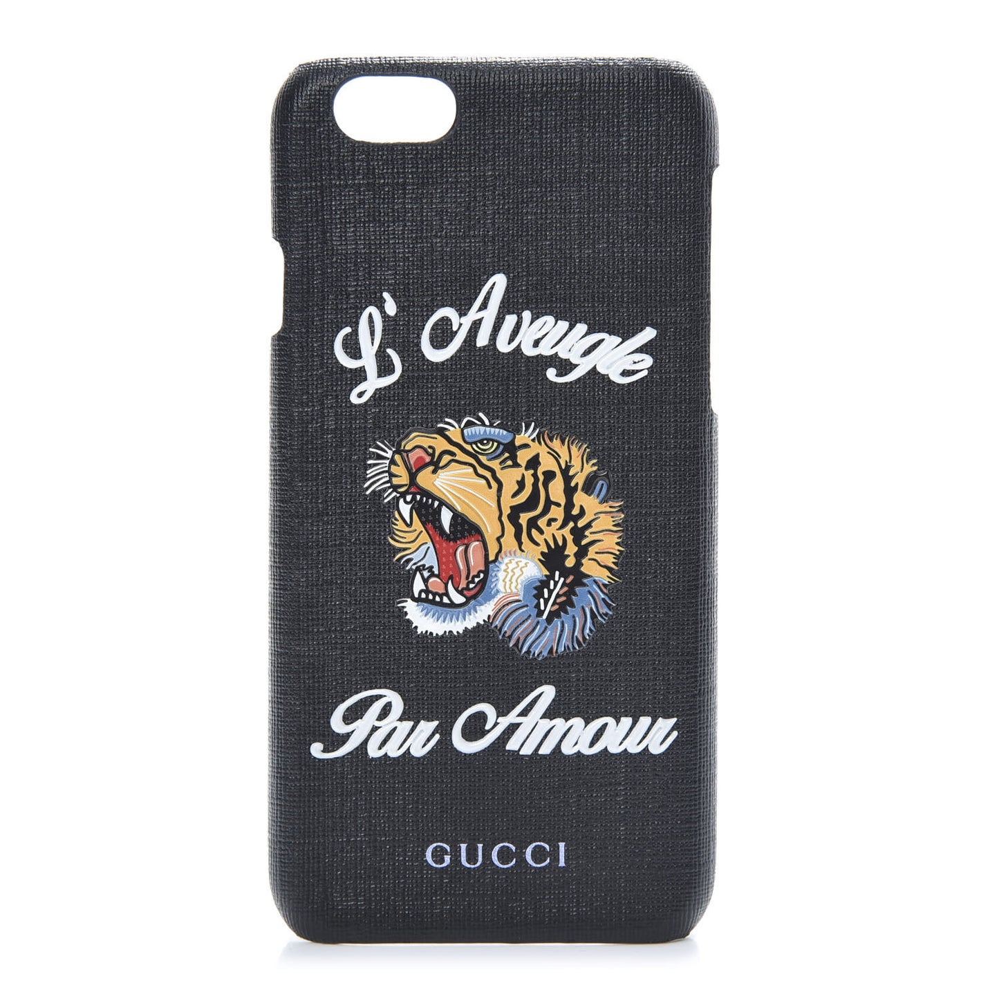 GG Supreme Monogram L'Aveugle Par Amour Print iPhone 7 Case Black