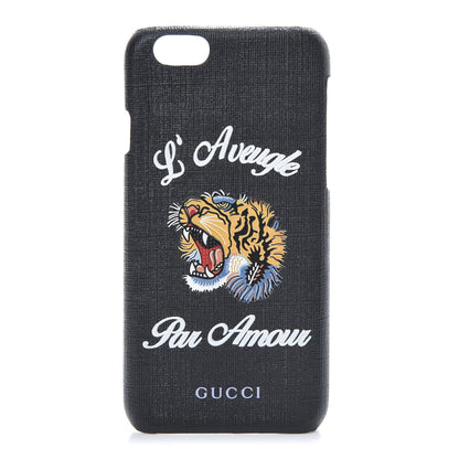 Gucci GG Supreme Monogram L'Aveugle Par Amour Print iPhone 7 Case Black 1 of 7