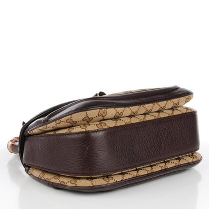 Gucci Monogram Medium New Bamboo Top Handle Bag Dark Brown 4 of 9