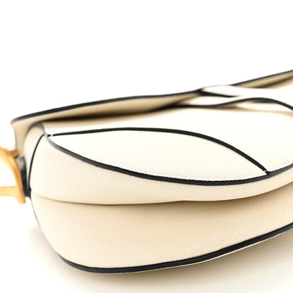 Christian Dior Grained Calfskin Saddle Bag White 8 of 9