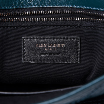 Saint Laurent Crinkled Calfskin Matelasse Monogram Medium Niki Chain Satchel Peacock Green 5 of 9