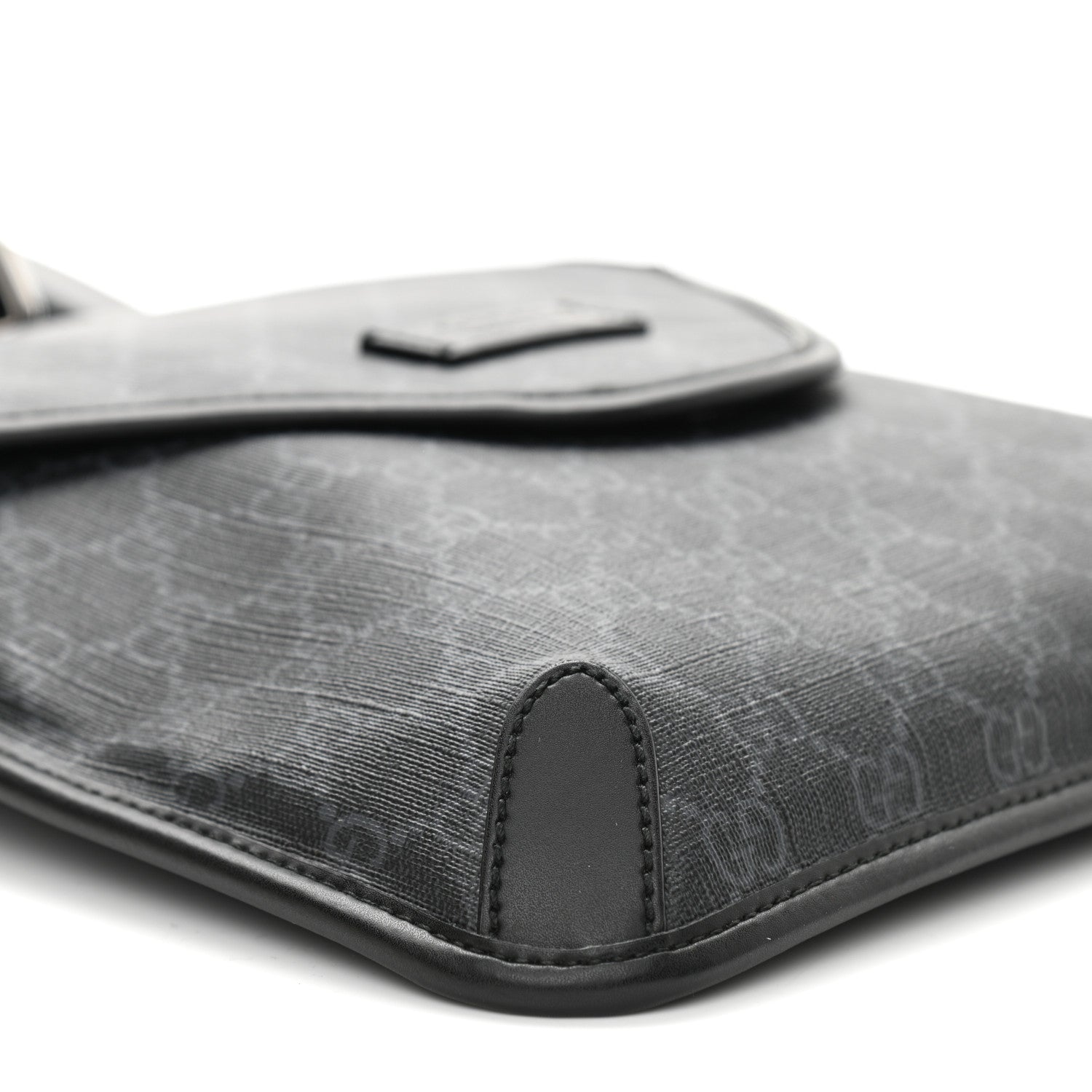Gucci GG Supreme Monogram Web Medium Messenger Bag Black Grey 9 of 11