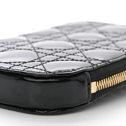 Christian Dior Patent Cannage Lady Dior Phone Holder Black 10 of 11