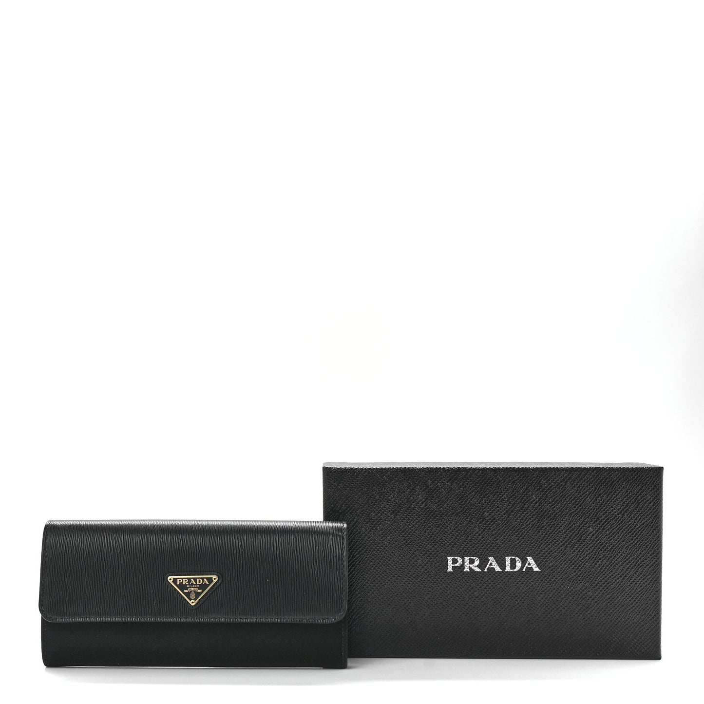 Vitello Move Triangle Logo Continental Flap Travel Wallet Black