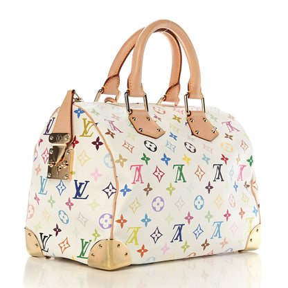 Louis Vuitton Monogram Multicolor Speedy 30 White 2 of 8