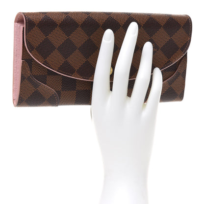 Louis Vuitton Damier Ebene Caissa Wallet Rose Ballerine 2 of 10