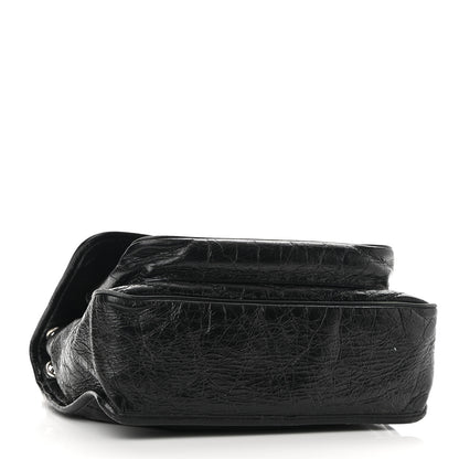 Saint Laurent Crinkled Calfskin Matelasse Monogram Medium Niki Chain Satchel Black 4 of 12