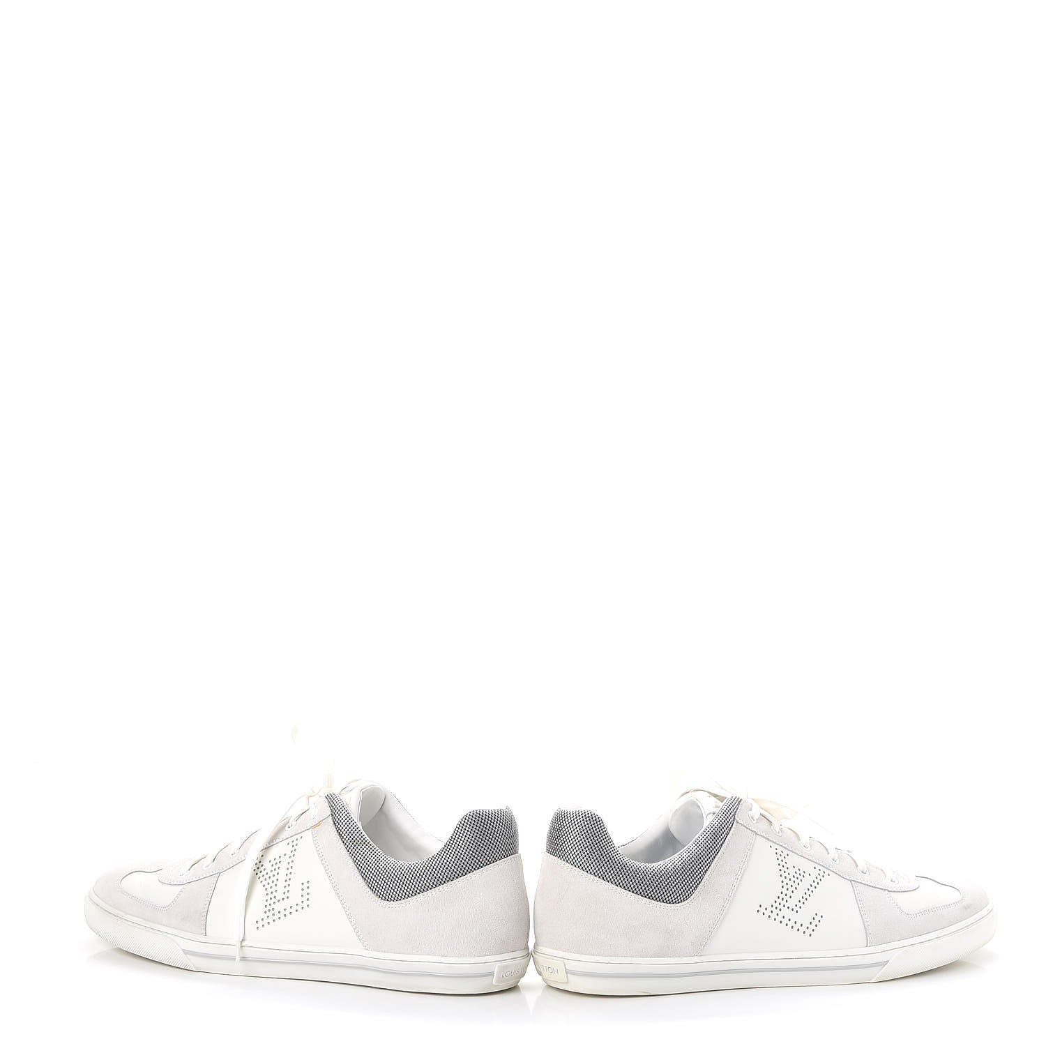 Louis Vuitton Mens Suede Calfskin Dream On Low Top Sneakers 11 White 6 of 18