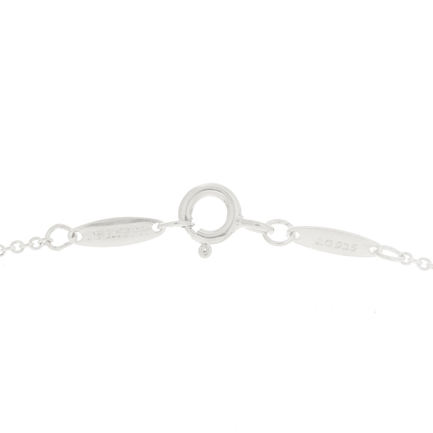 Tiffany Sterling Silver Aquamarine .13ct Elsa Peretti Color by the Yard Pendant Necklace 4 of 7