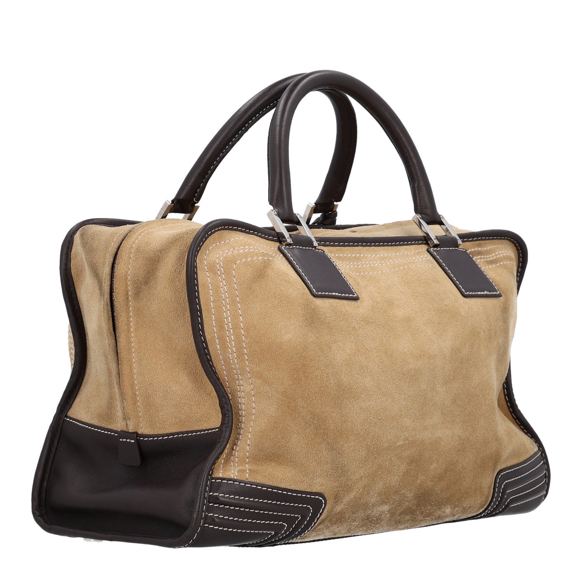 Suede Calfskin Amazona 36  Gold Brown