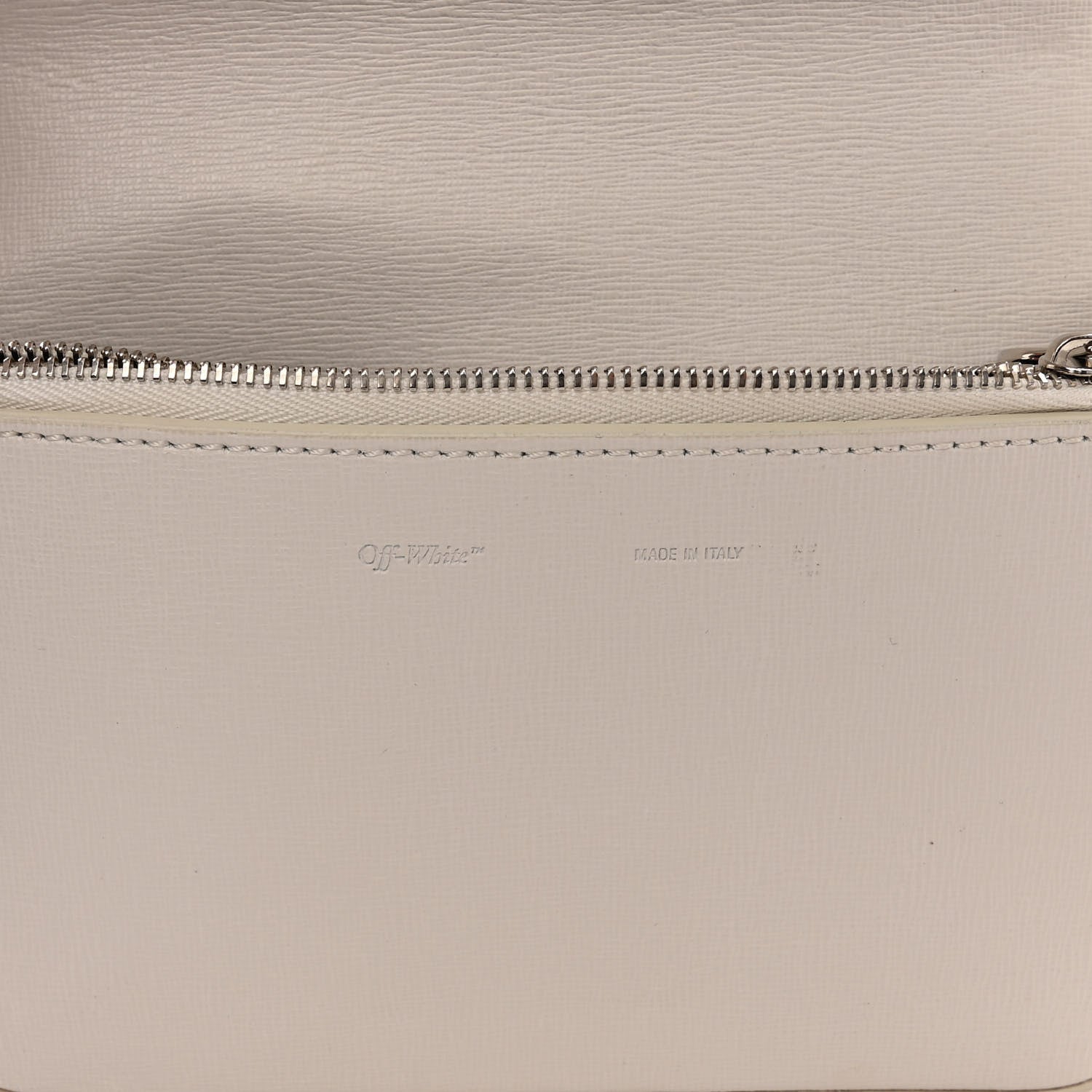 Off-White Calfskin Diag Flap Bag White Black 11 of 13