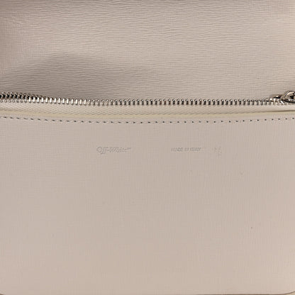Off-White Calfskin Diag Flap Bag White Black 11 of 13