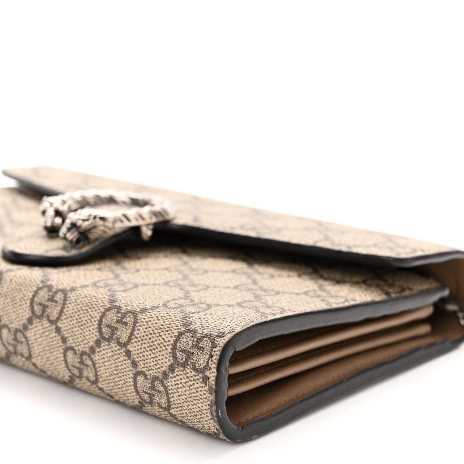 Gucci GG Supreme Monogram Mini Dionysus Chain Wallet Beige Taupe 10 of 10