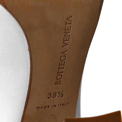 Bottega Veneta Lambskin Mules 38.5 Optic White 6 of 7