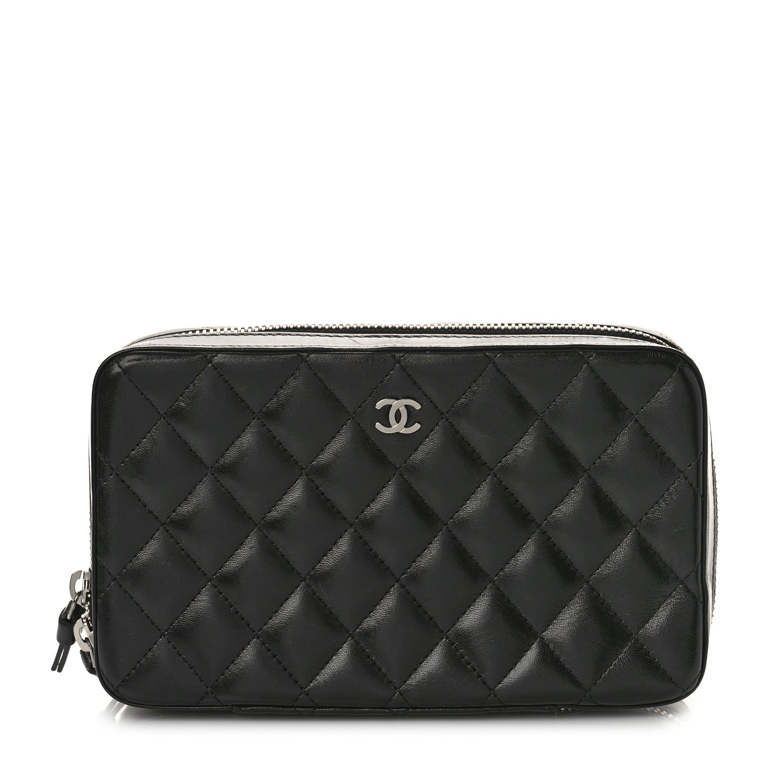 Chanel Lambskin Quilted Jewelry Case Black 1 of 8
