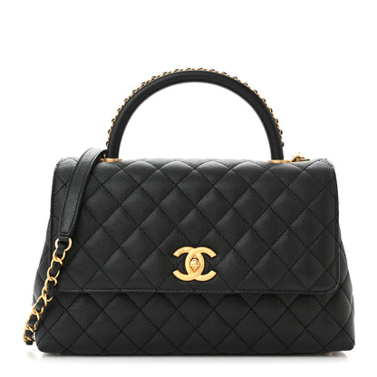 Chanel Caviar Quilted Small Coco Chain Handle Flap Black 1 of 11
