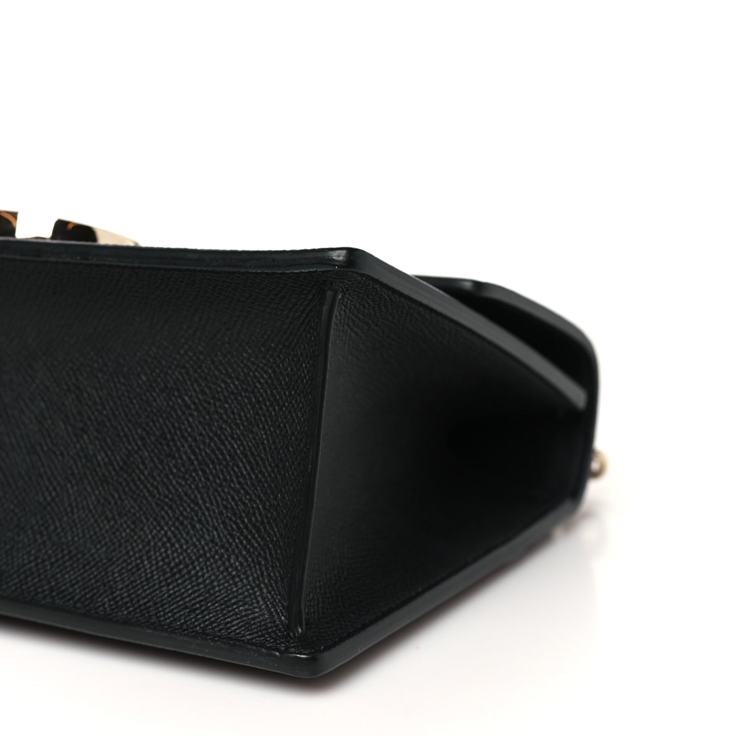 Grained Calfskin Embossed 30 Montaigne Chain Flap Bag Black
