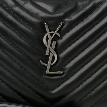 Saint Laurent Calfskin Matelasse Monogram Lou Camera Bag Black 8 of 14