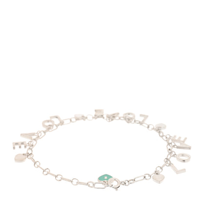 Tiffany Sterling Silver Enamel Love Charm Bracelet Blue 2 of 4