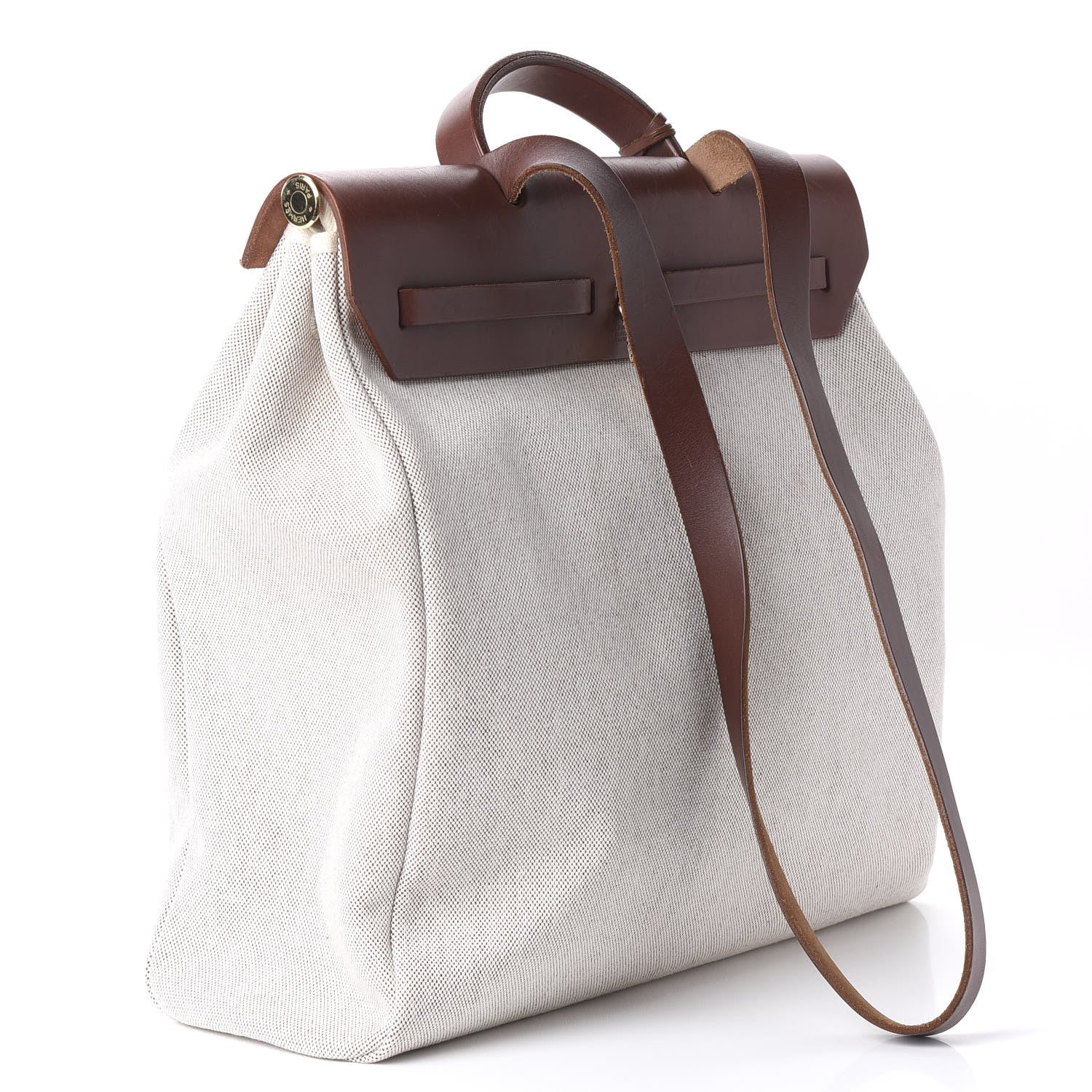 Hermes Toile Vache Calfskin Herbag 39 MM Natural 2 of 9