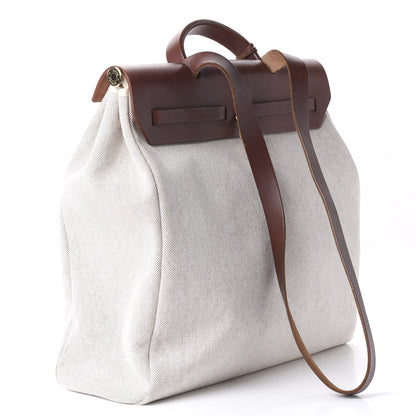Hermes Toile Vache Calfskin Herbag 39 MM Natural 2 of 9