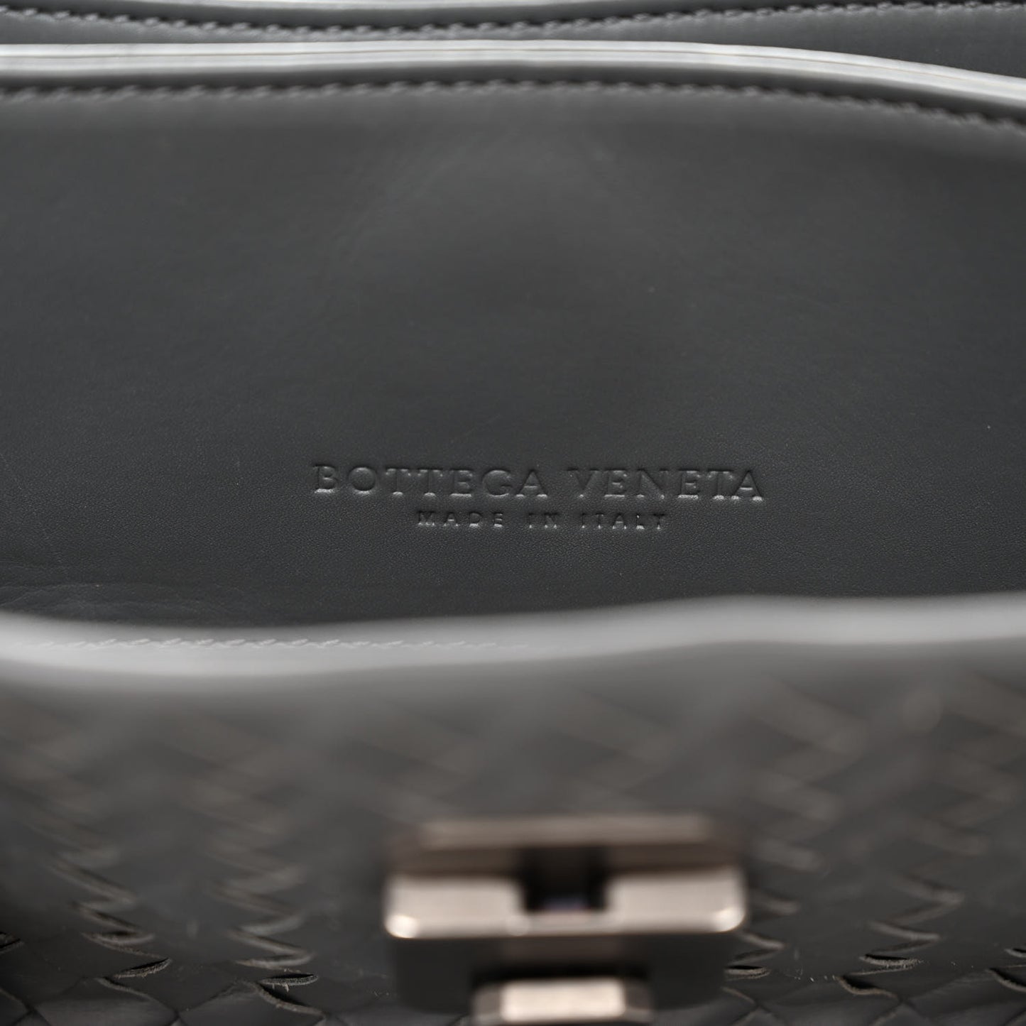 BOTTEGA VENETA Light Calf Intrecciato Small Roma Light Grey