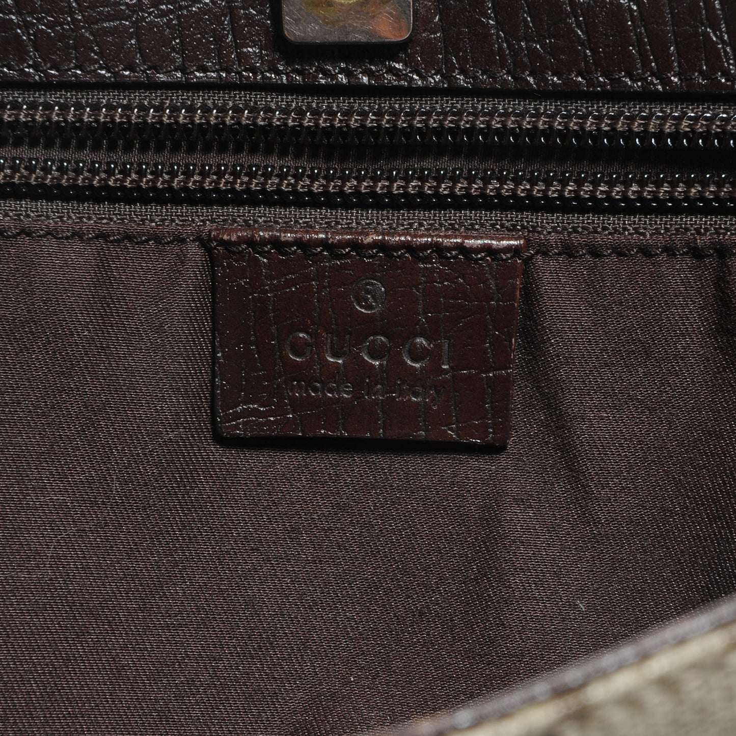 GG Plus Monogram Small Vertical Tote Dark Brown