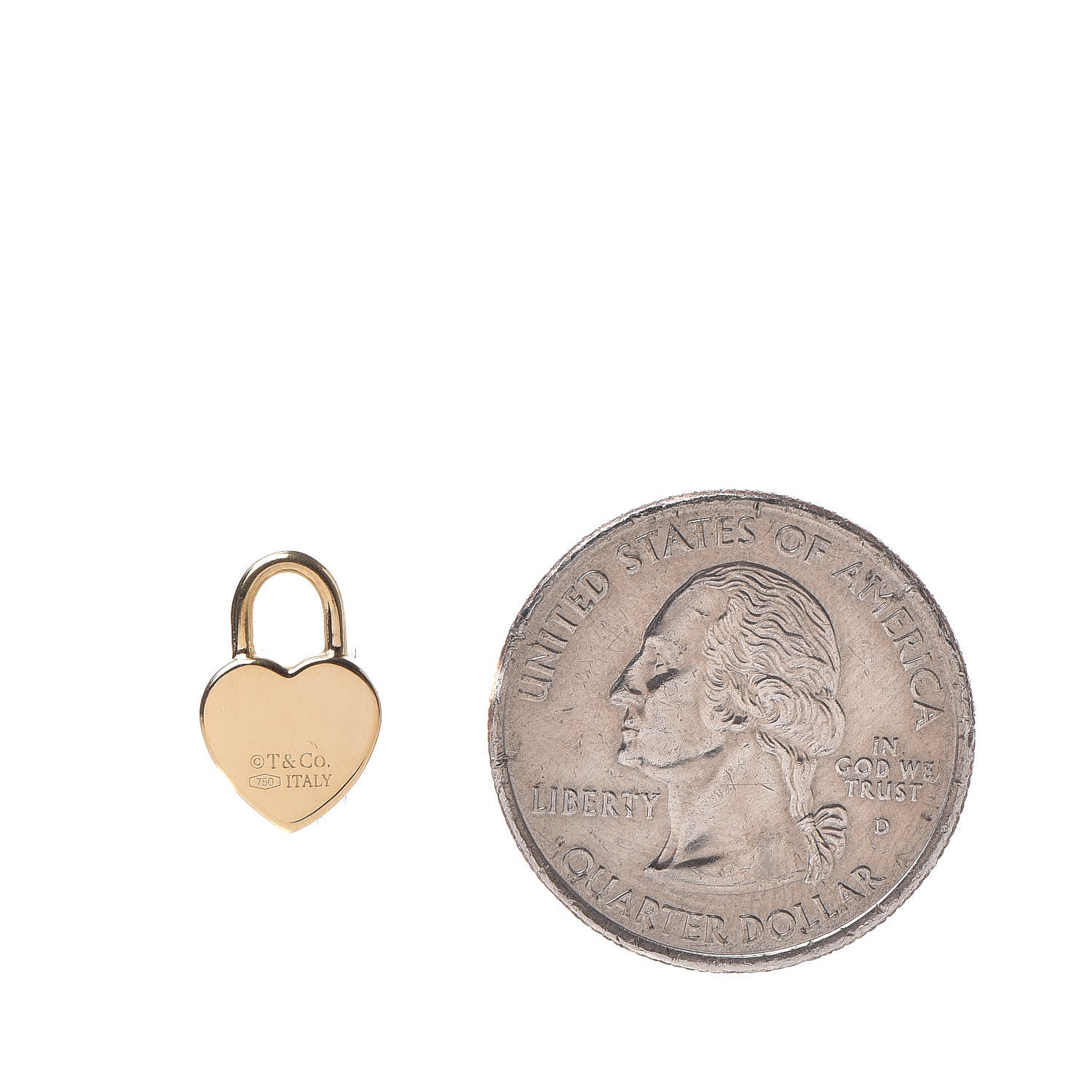 Tiffany 18K Yellow Gold Return to Lock Charm Pendant 2 of 2