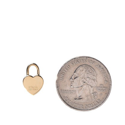 Tiffany 18K Yellow Gold Return to Lock Charm Pendant 2 of 2