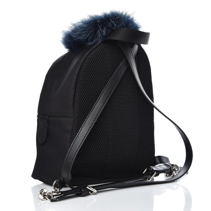 Fendi Nylon Vitello Fox Goat Fur Monster Eyes Mini Backpack Black Multicolor Sky 3 of 7