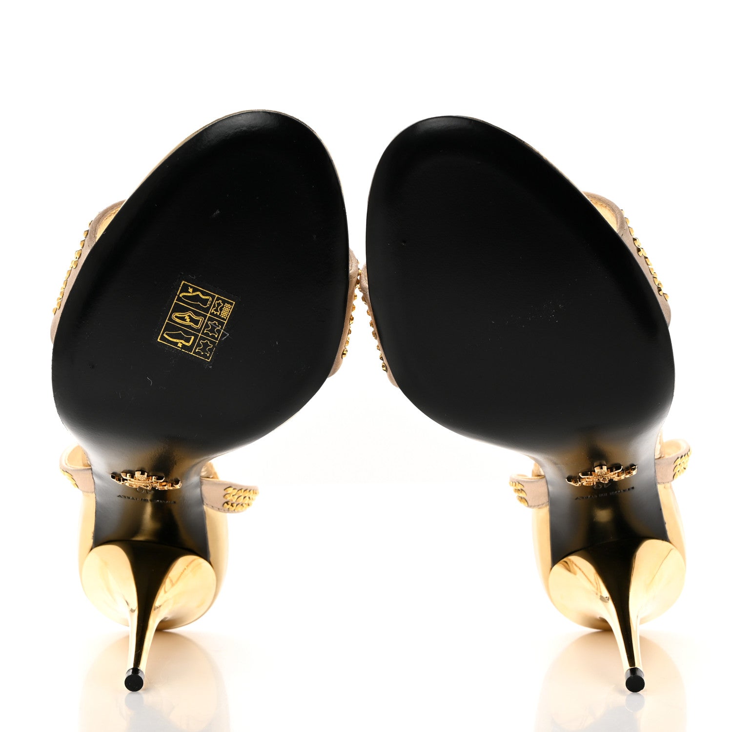 Prada Satin Crystal Triangle Modellerie 100mm Sandals 40 Platino 5 of 8