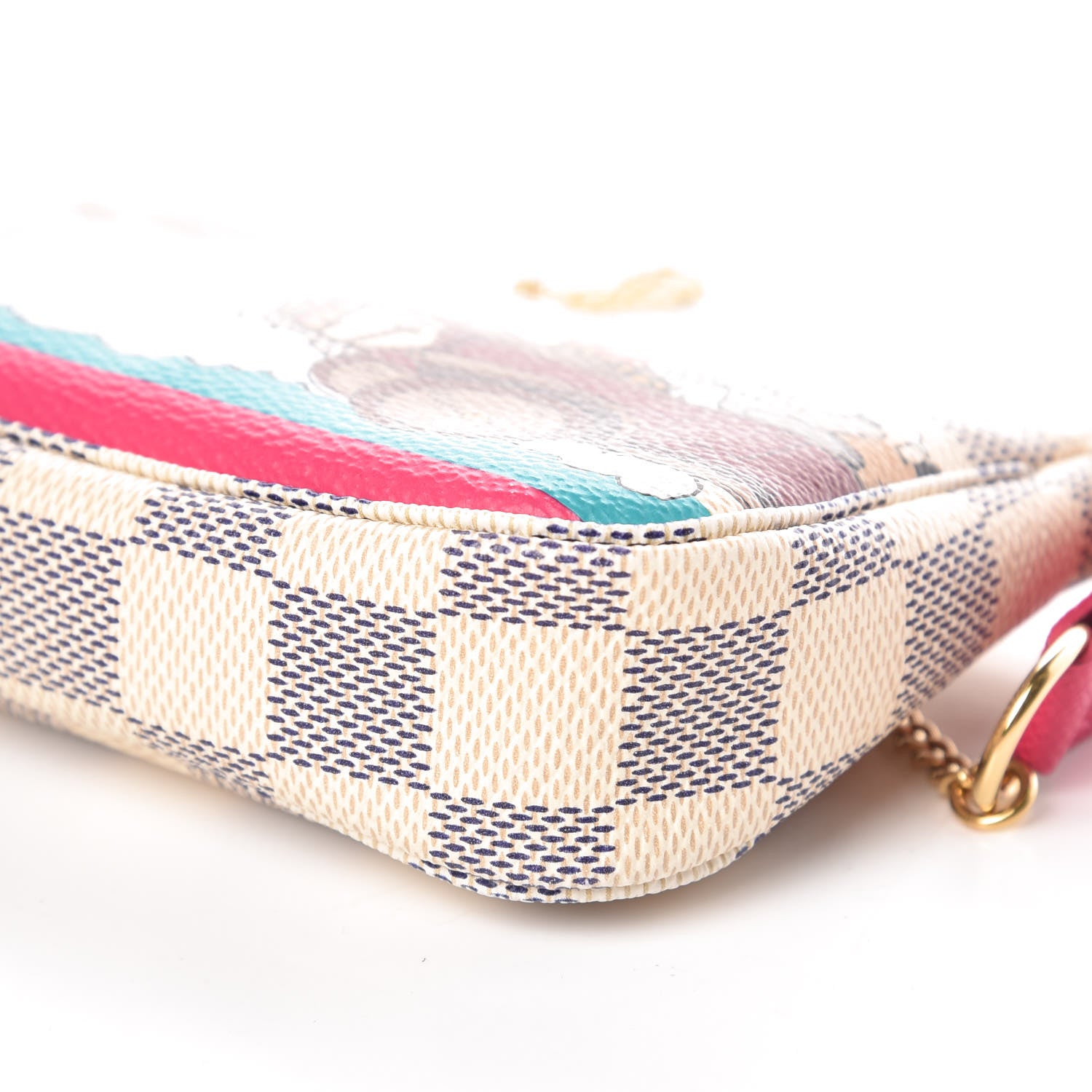 Louis Vuitton Damier Azur 2015 Christmas Animation Mini Pochette Accessories 9 of 9