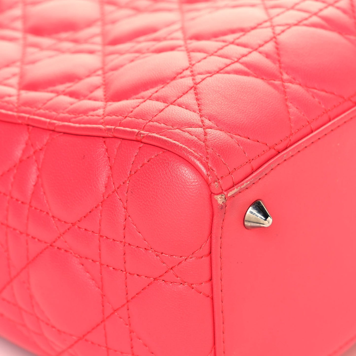 Lambskin Cannage Medium Lady Dior Pink