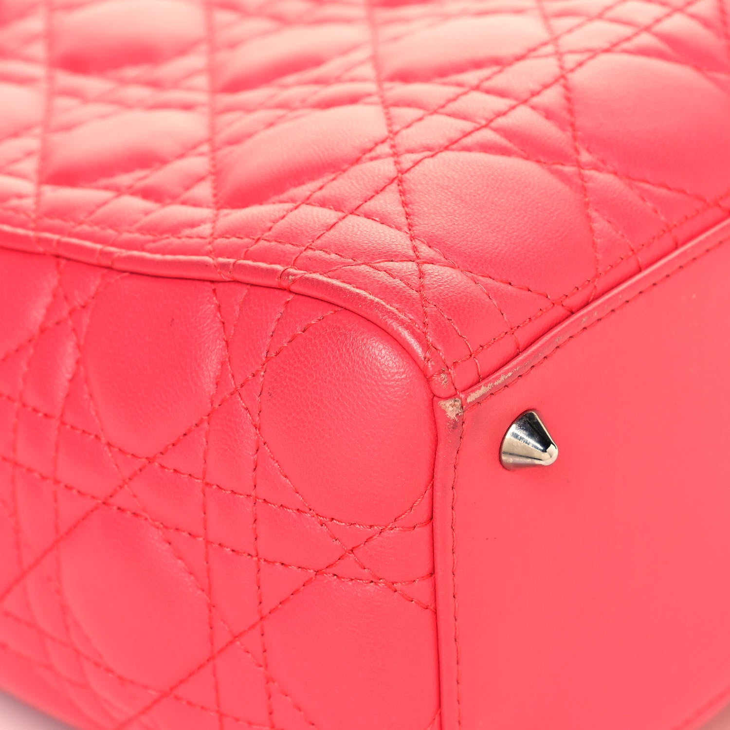Christian Dior Lambskin Cannage Medium Lady Dior Pink 11 of 18