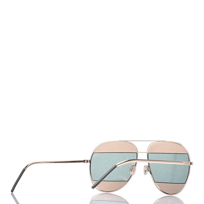 Christian Dior Split 1 Aviator Sunglasses Gold Silver 4 of 7