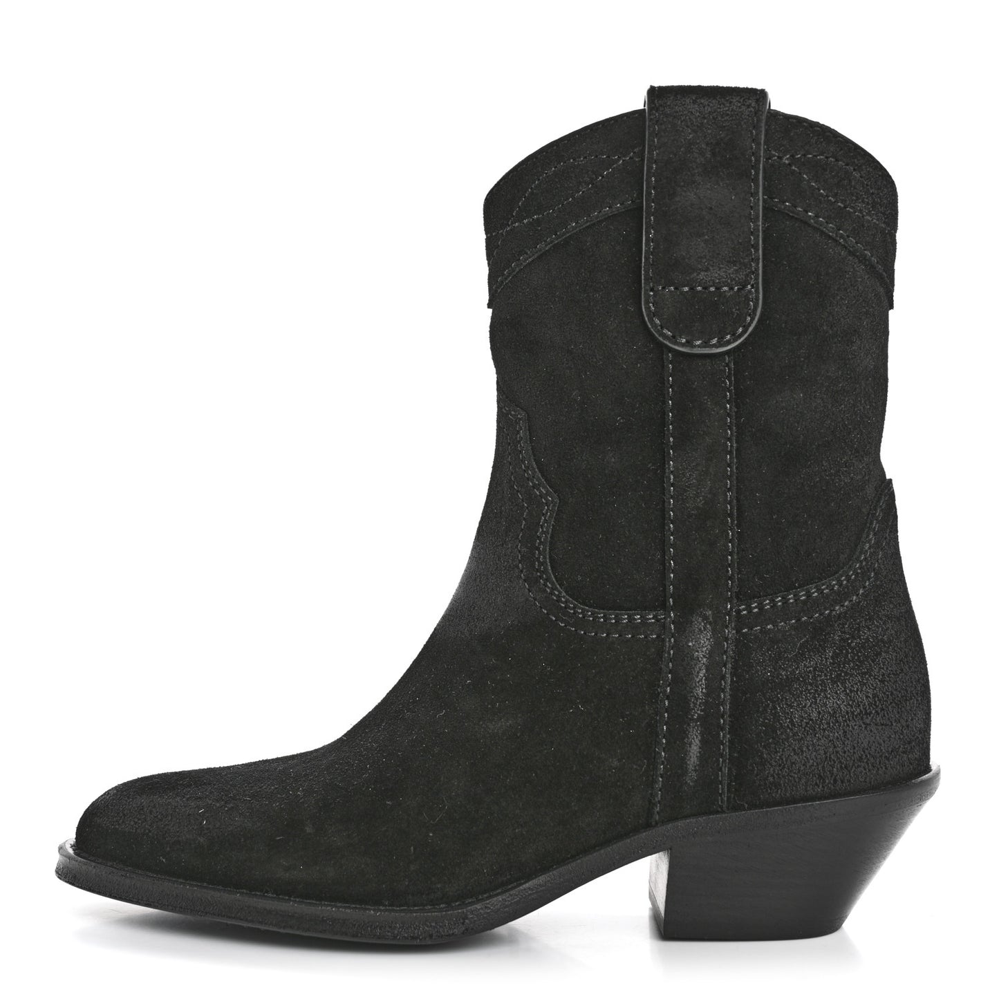 Suede Eastwood Western Boots 35 Black