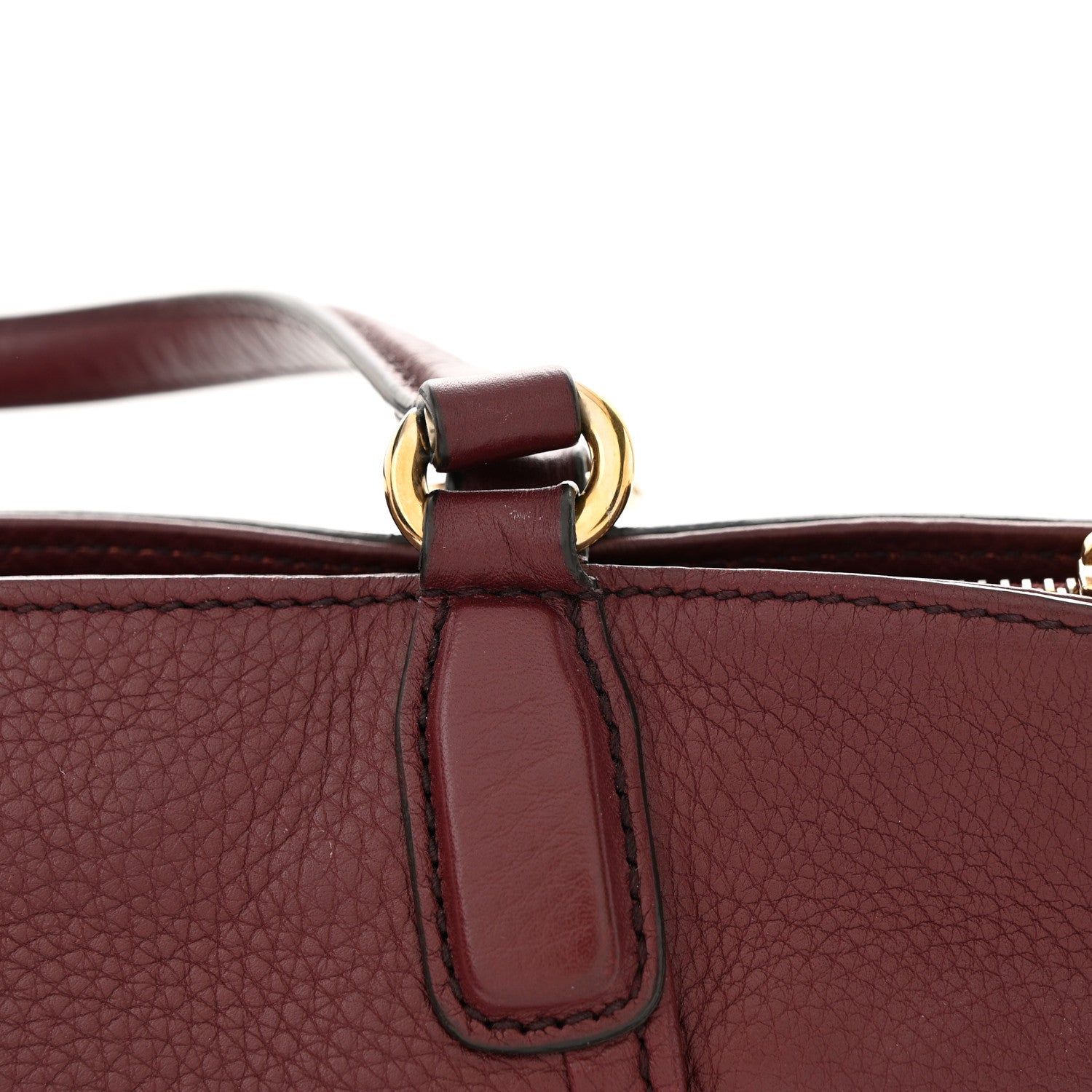 Gucci Pebbled Calfskin Small Soho Top Handle Bag Peonia Flower 12 of 13